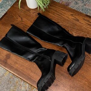 Black Knee-High Boots- Zara